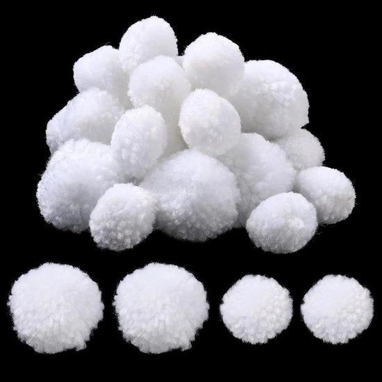 Set di 24 palline di cotone bianco per progetti creativi