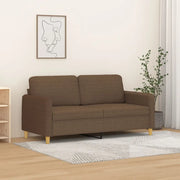 Divano a 2 Posti-Sofa 2 Posti Marrone 140 cm in Tessuto 428584