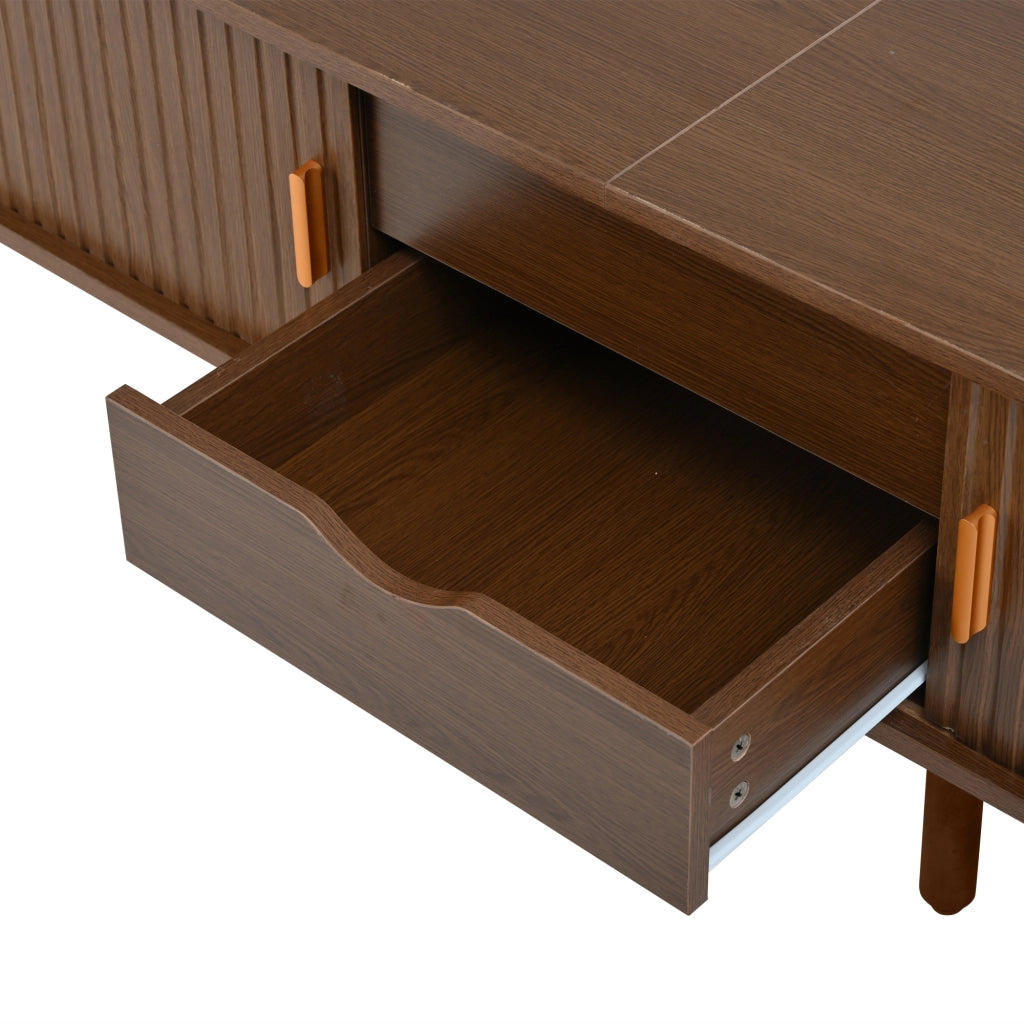 MOBILE TV Set da 2 pezzi 170x40x42 cm Noce MDF
