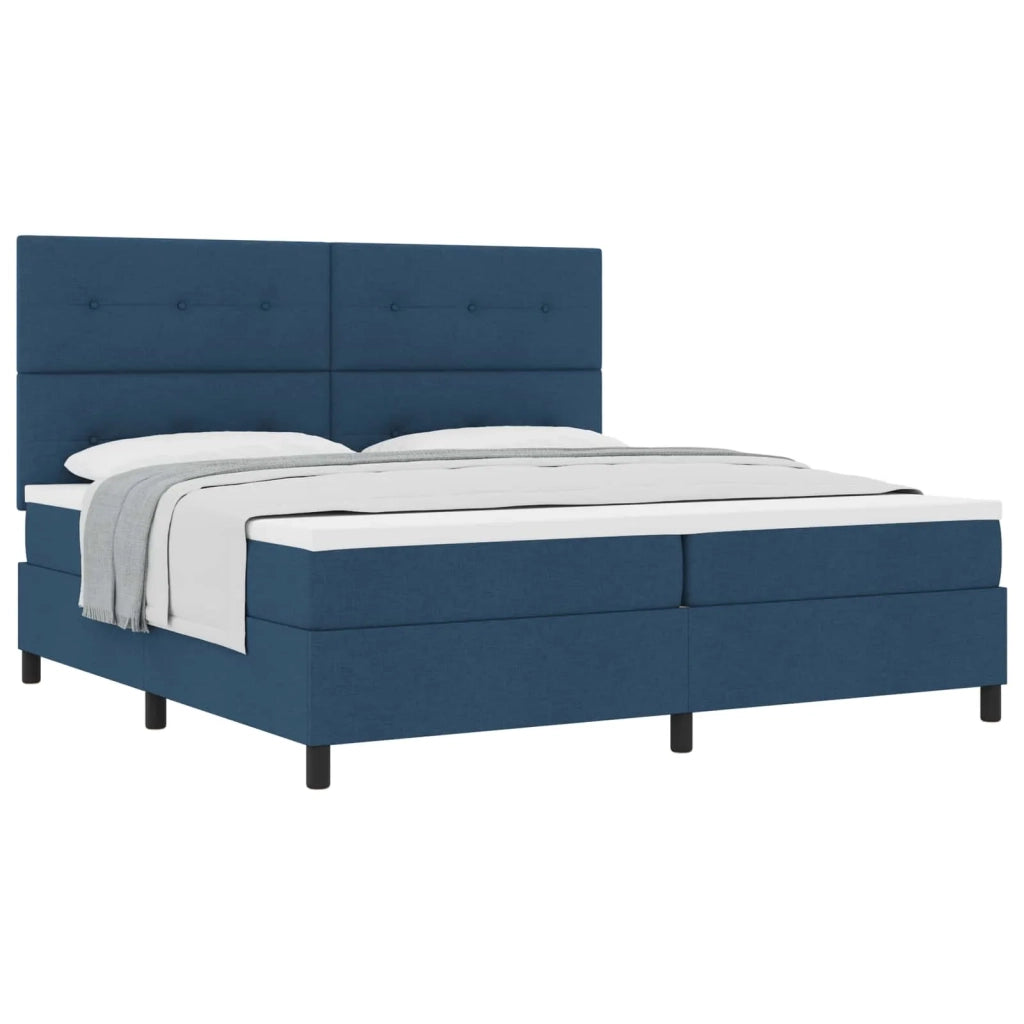 Letto a molle con materasso Blu 200 x 200 cm Tessuto 3339419