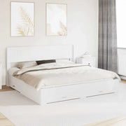 Struttura del letto con stoccaggio e testata Bianco 3414437