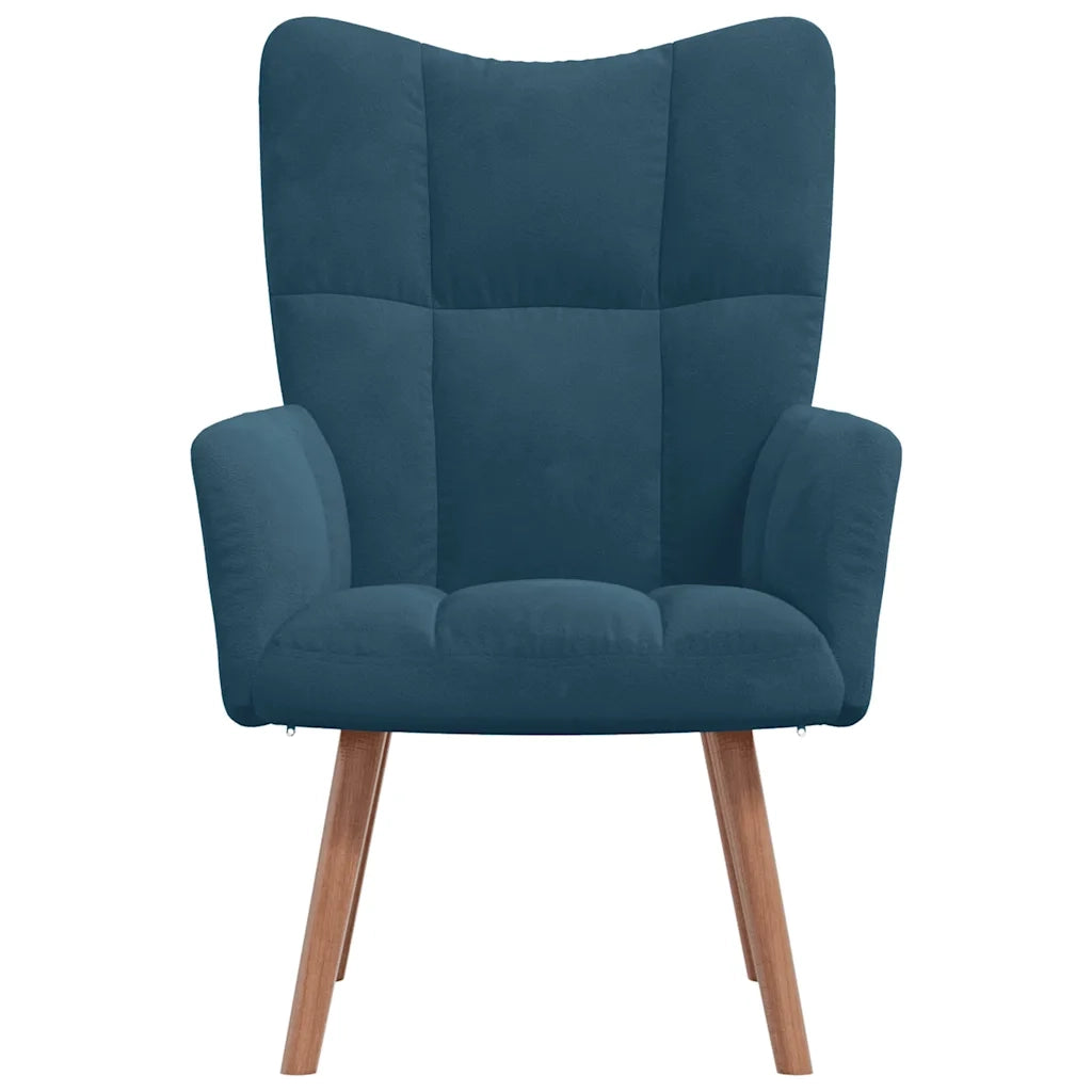 Sedia Relax Blu in Velluto 328061