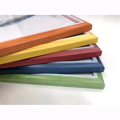 Cornice Foto Stampe RAINBOW legno di Pino Doppio Colore VERDE/BIANCO 50x70 cm