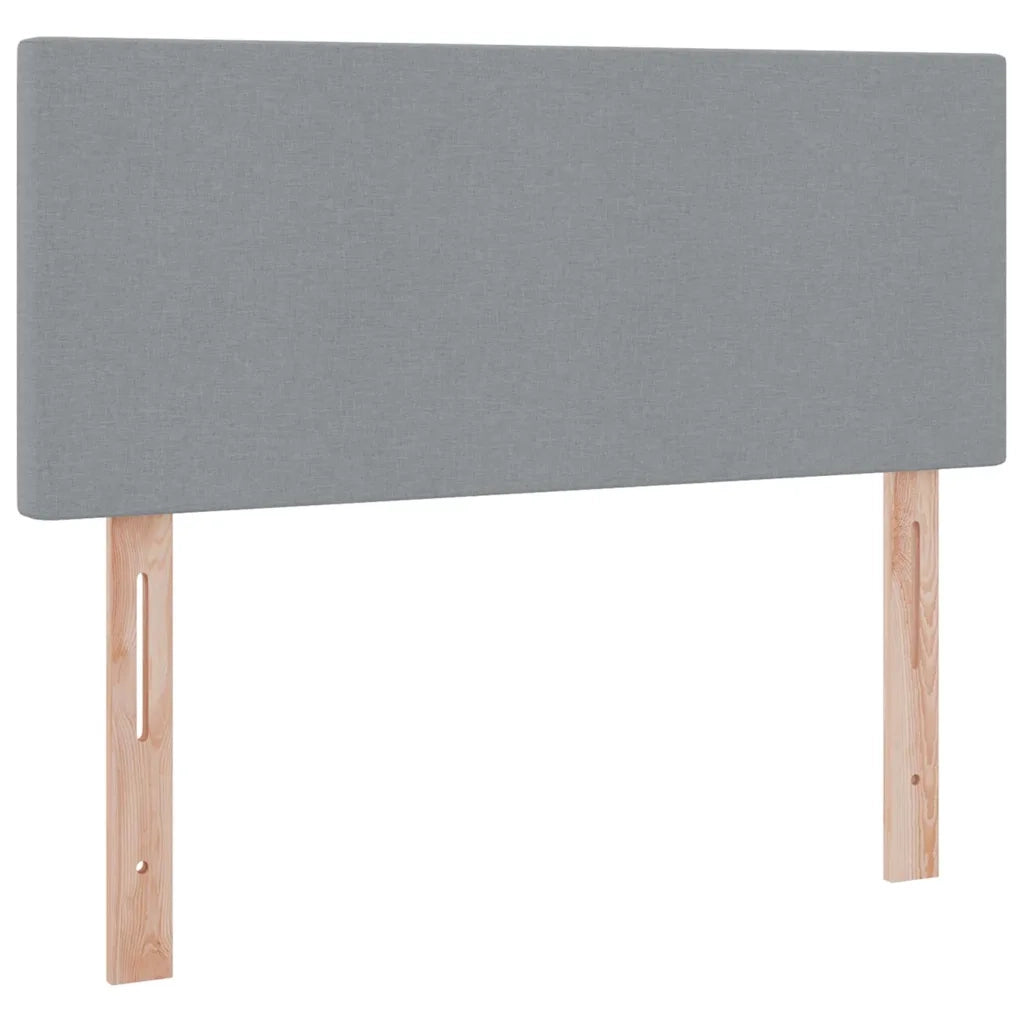 Letto con contenitore e LED Grigio chiaro 120 x 190 cm Tessuto 3371067