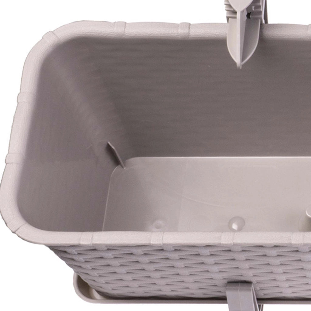 KADAX Fioriera da balcone 40 cm, supporto per vaso, manici (3 pezzi)