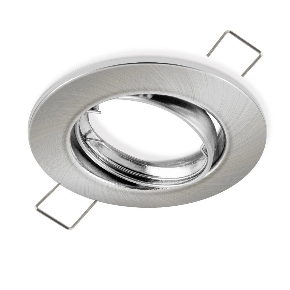 Trade Shop - Porta Faretto Portafaretto Supporto Orientabile Incasso Gu10 Mr16 Satinato -