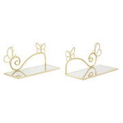 Comodino Mensola Butterfly Coppia cm 41,5x18x21