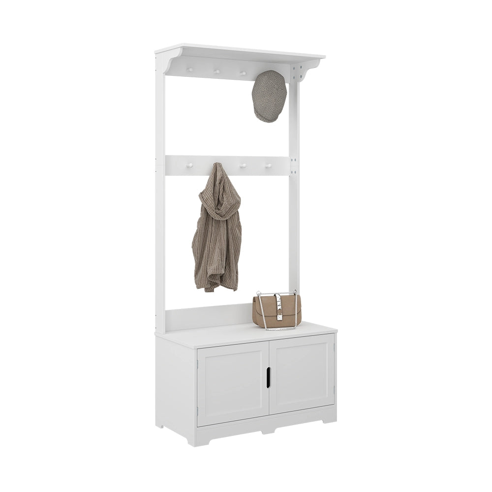 Vicco Appendiabiti Bianco 80 x 180 cm con 2 porte