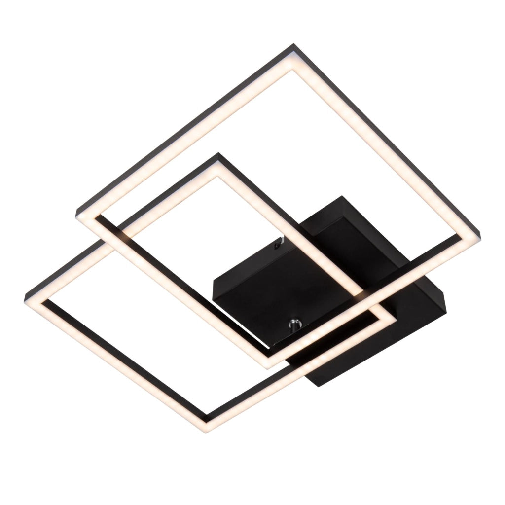 Lampada da soffitto LED nera 2 luci quadrati ARIANNE Lucide