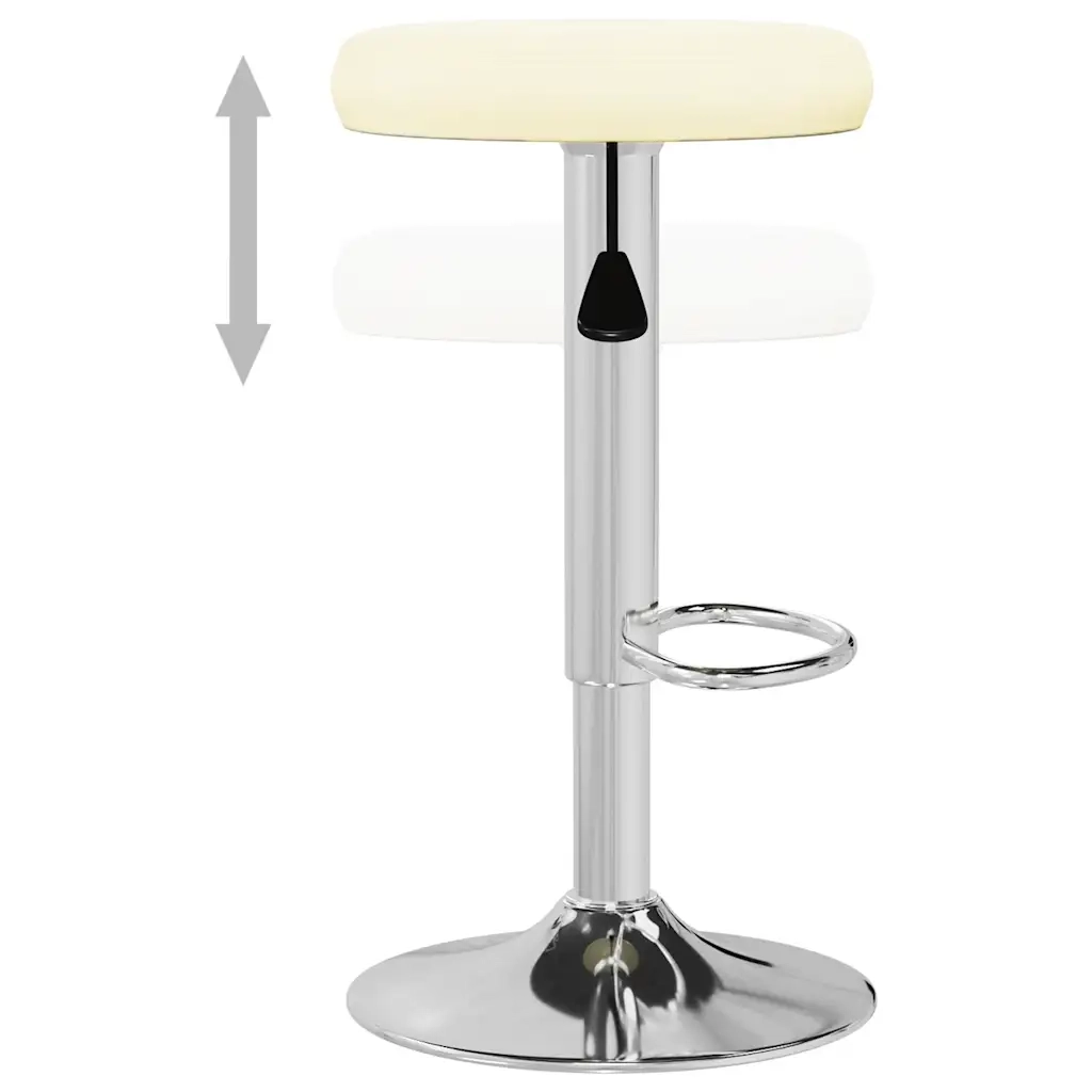 Sgabelli da Bar 2 pz Crema in Similpelle 333101