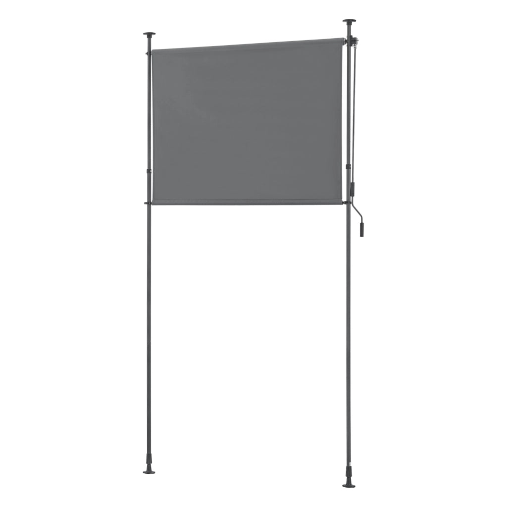 Schermo Verticale Cimarra da Balcone con Pali Telescopici Tenda Parasole Larga 150 cm Grigio Scuro pro.tec