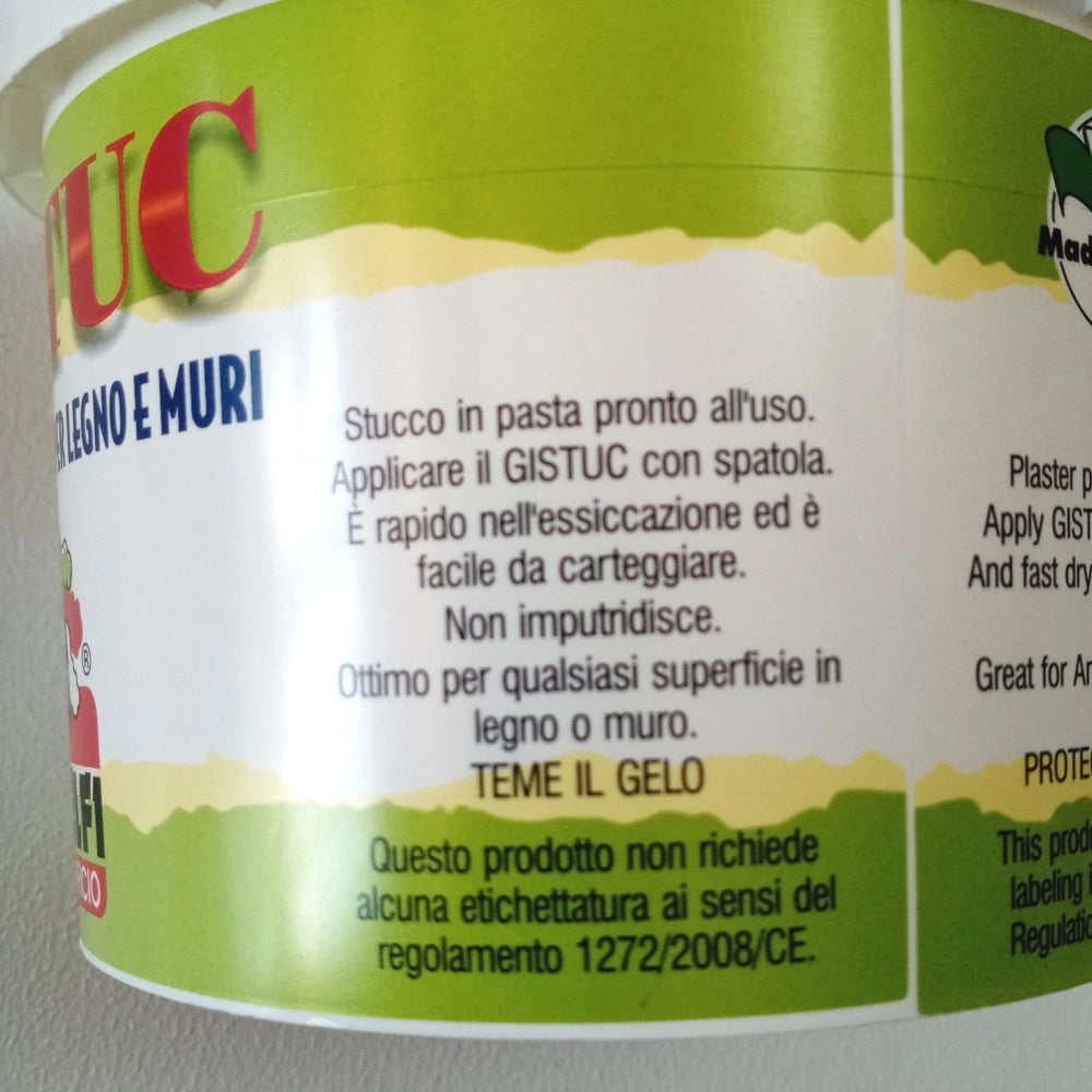 Gistuc 250ml stucco in pasta bianco per legno e muri - per interni