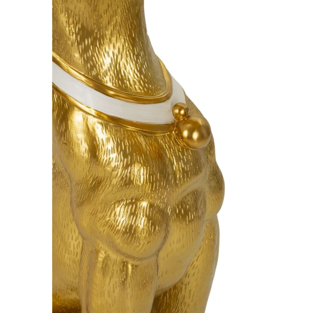 Vassoio Cane 15, Oro, Poliresina, 30x64x91 cm