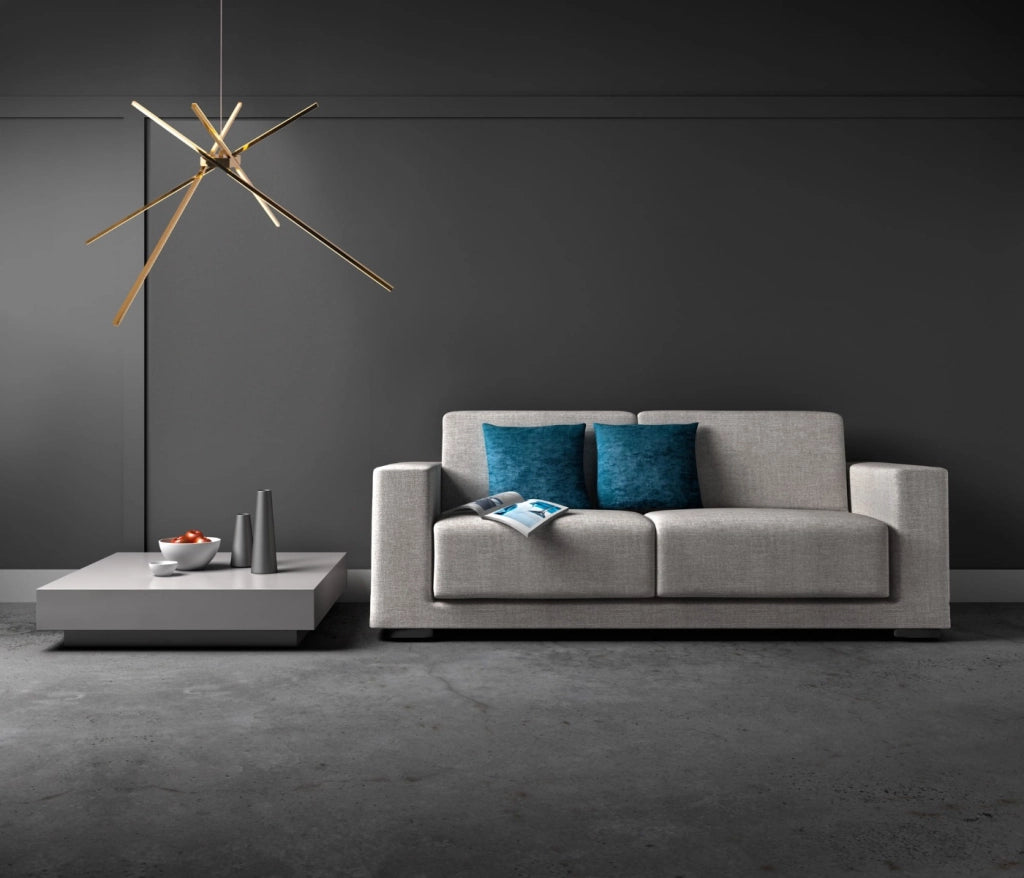 Lampada a sospensione Spider oro moderna LED 33W Maxlight