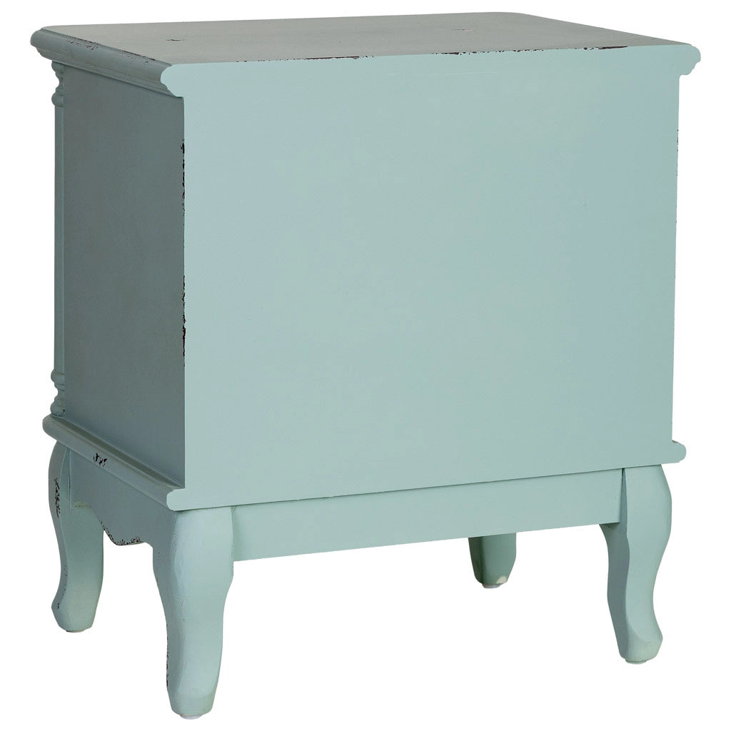 Comodino in legno a 2 cassetti 50x36x55h cm