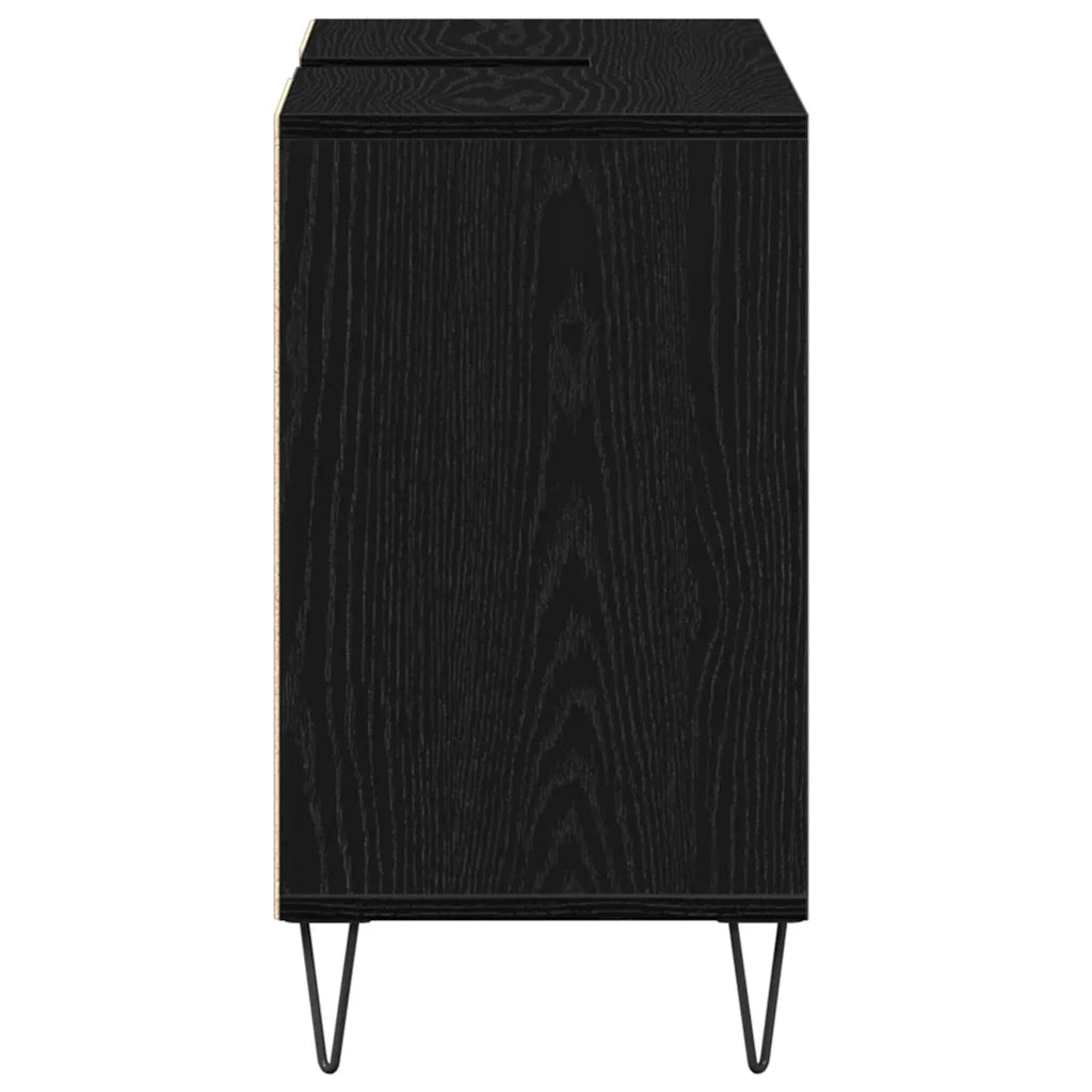 Mobile da Bagno Nero 80 x 33 x 60 cm Legno multistrato 873897