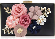 Clutch per donna, borsa da sera, borsa da sposa, borsa elegante a mano (nero)