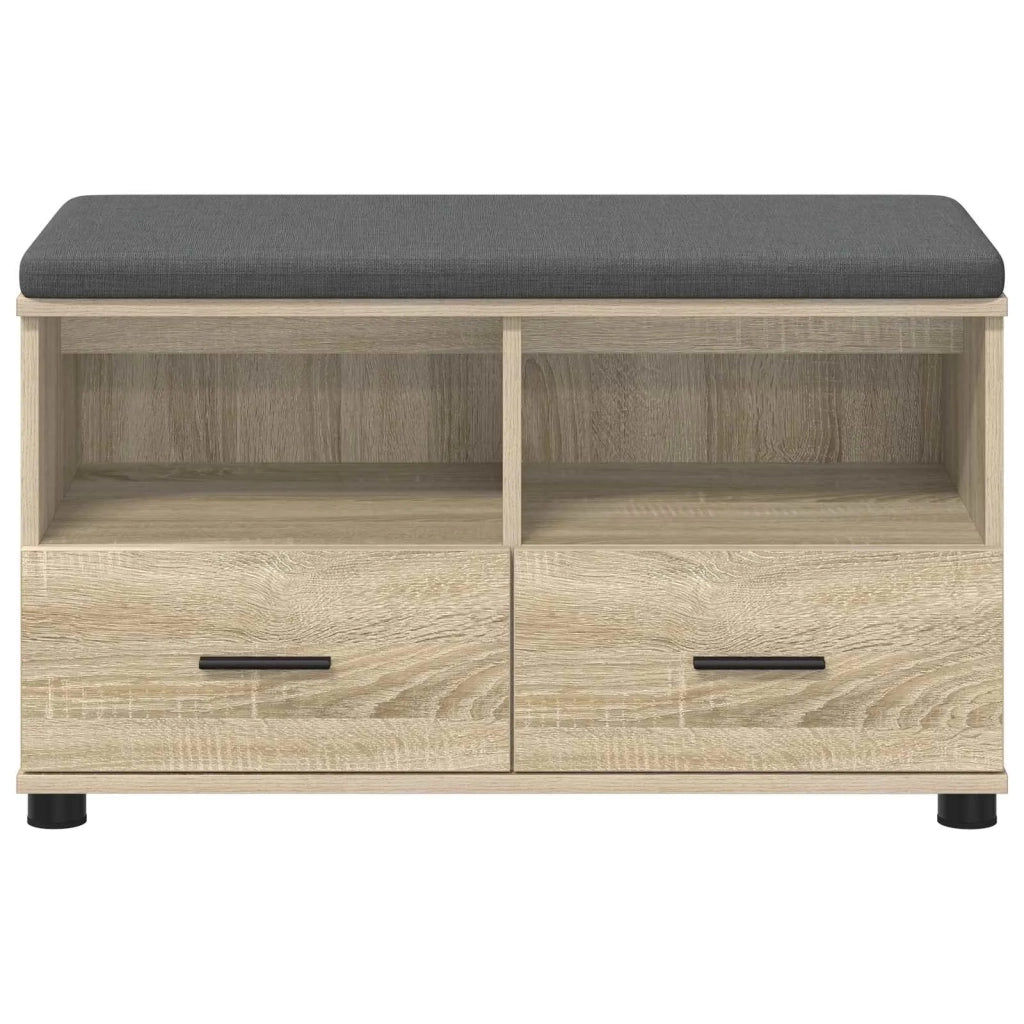Panca per ingresso con cuscino Rovere Sonoma 80 x 38 x 46 cm 891458