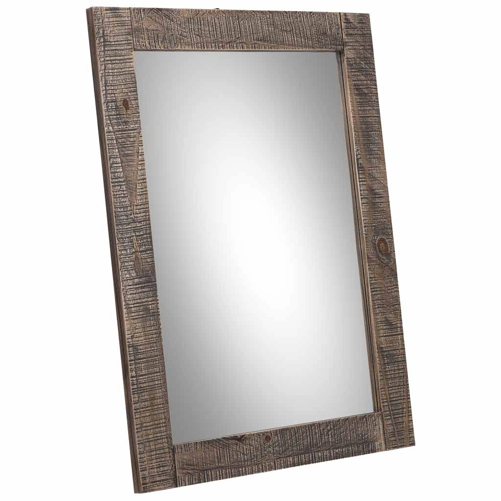 Specchio rettangolare in legno marrone 60x2,5x80h cm