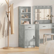 Credenza Grigio cemento 40 x 40,5 x 135 cm Legno multistrato 865076
