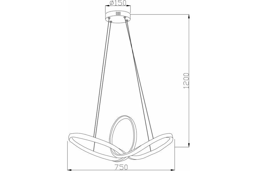 Lampada sospesa Arlena Reality LED 40W legno chiaro