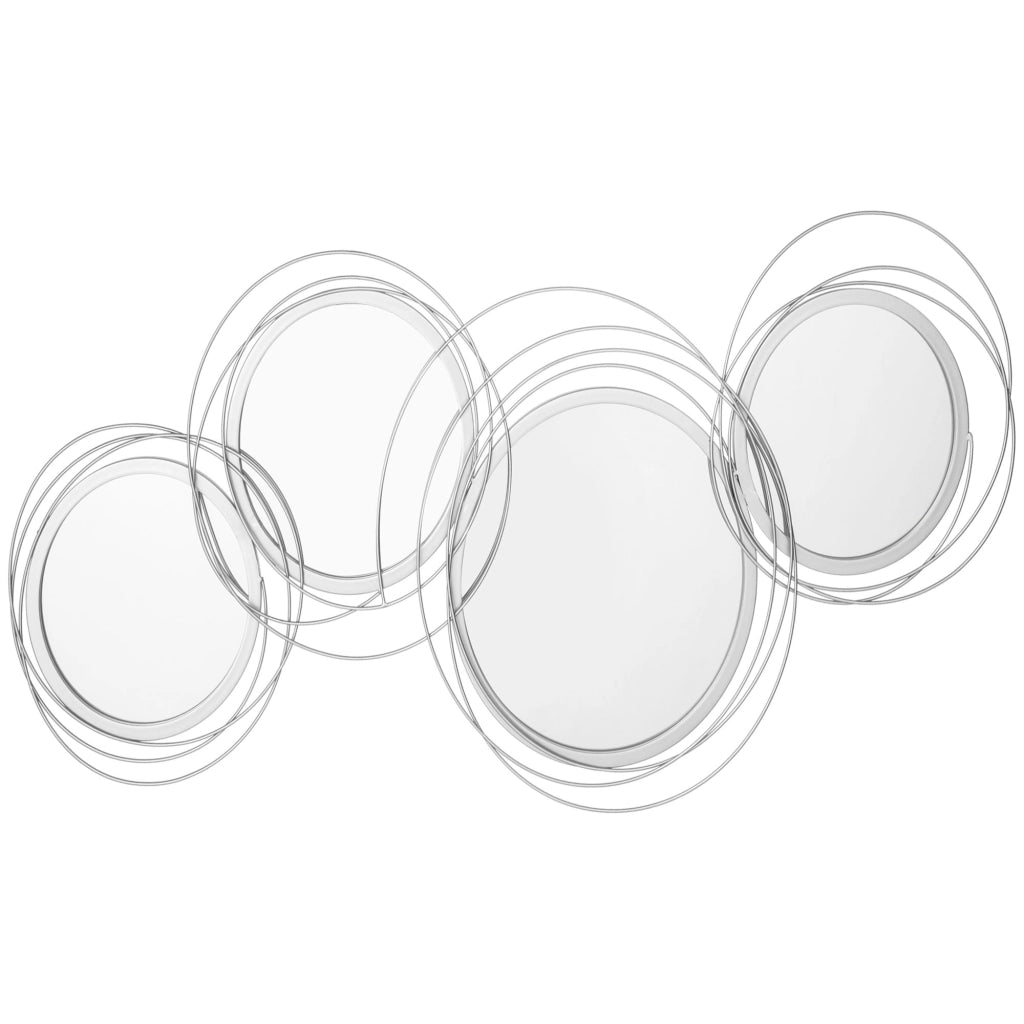 Set di specchi rotondi per parete ¨C Minimal ¨C 4 specchi, 107x56 cm