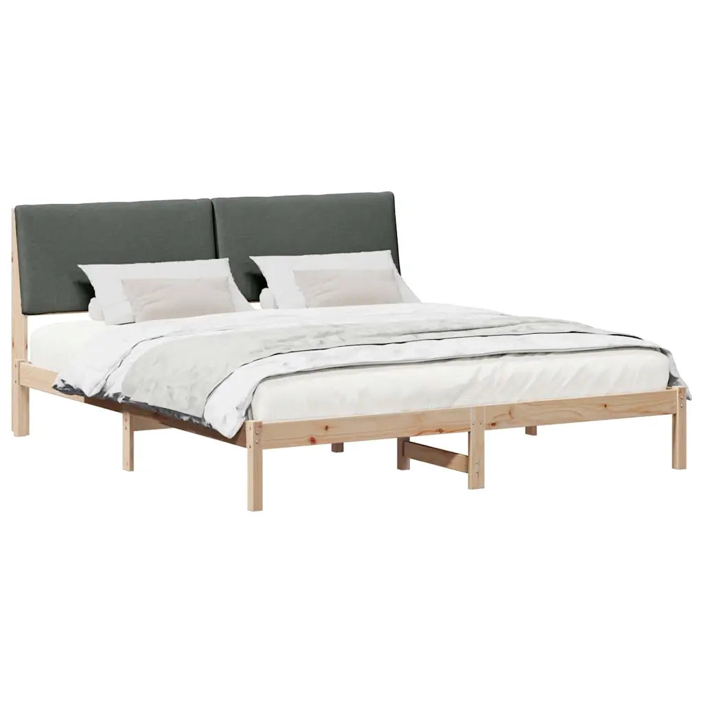Struttura del Letto marrone e grigio scuro 200 x 200 cm