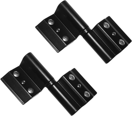 Scharnieri per profili 40 x 20 - Ideali per porte e finestre - 2 pezzi - Nero