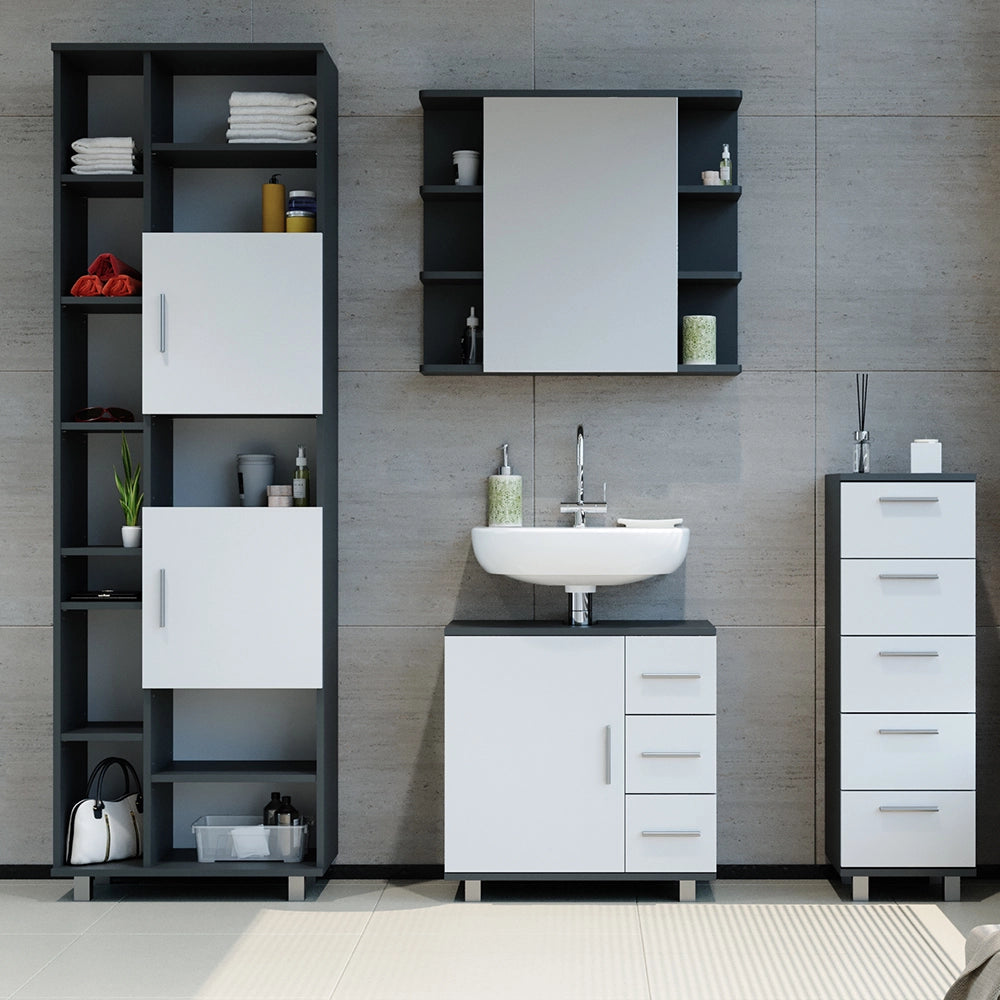 Vicco Mobile sottolavabo per bagno Antracite 33 x 60 cm