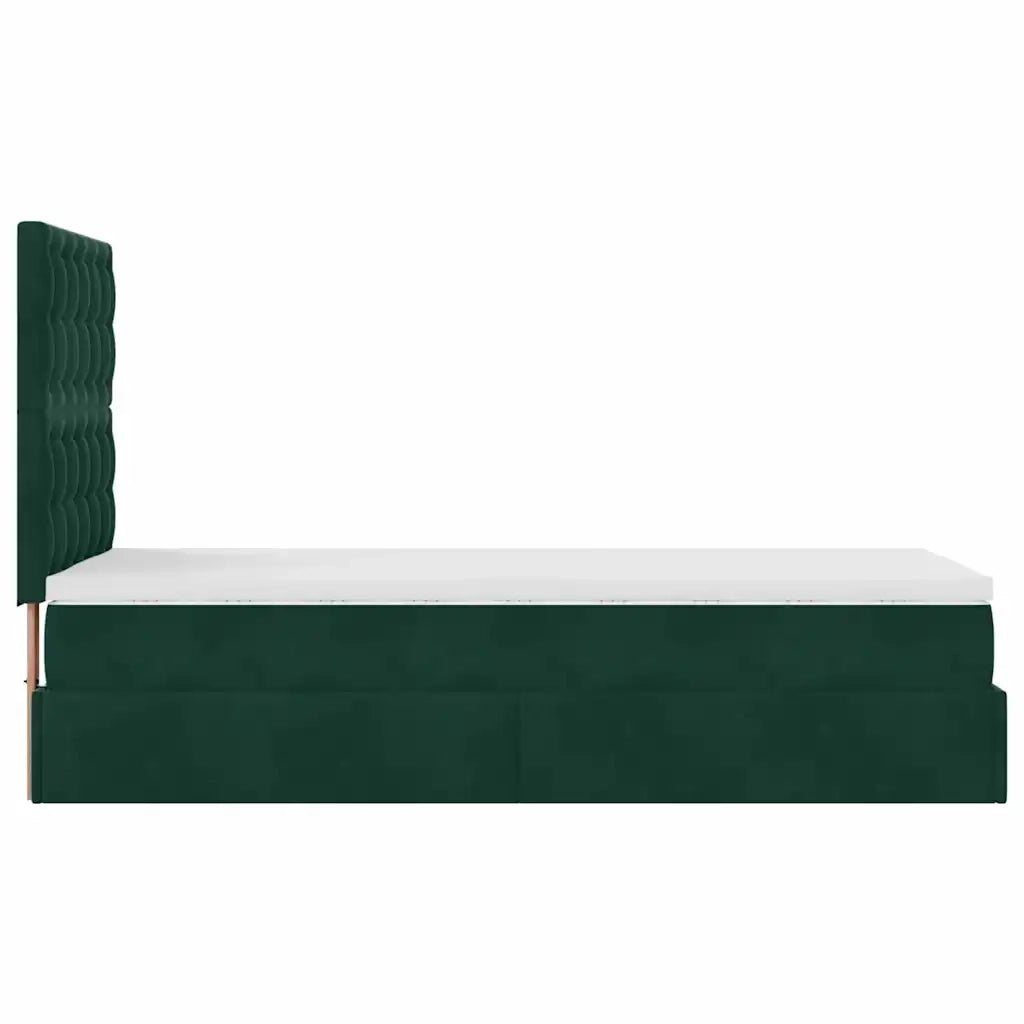 Struttura Letto Pouf con Materassi 100x200 cm Velluto 3314447