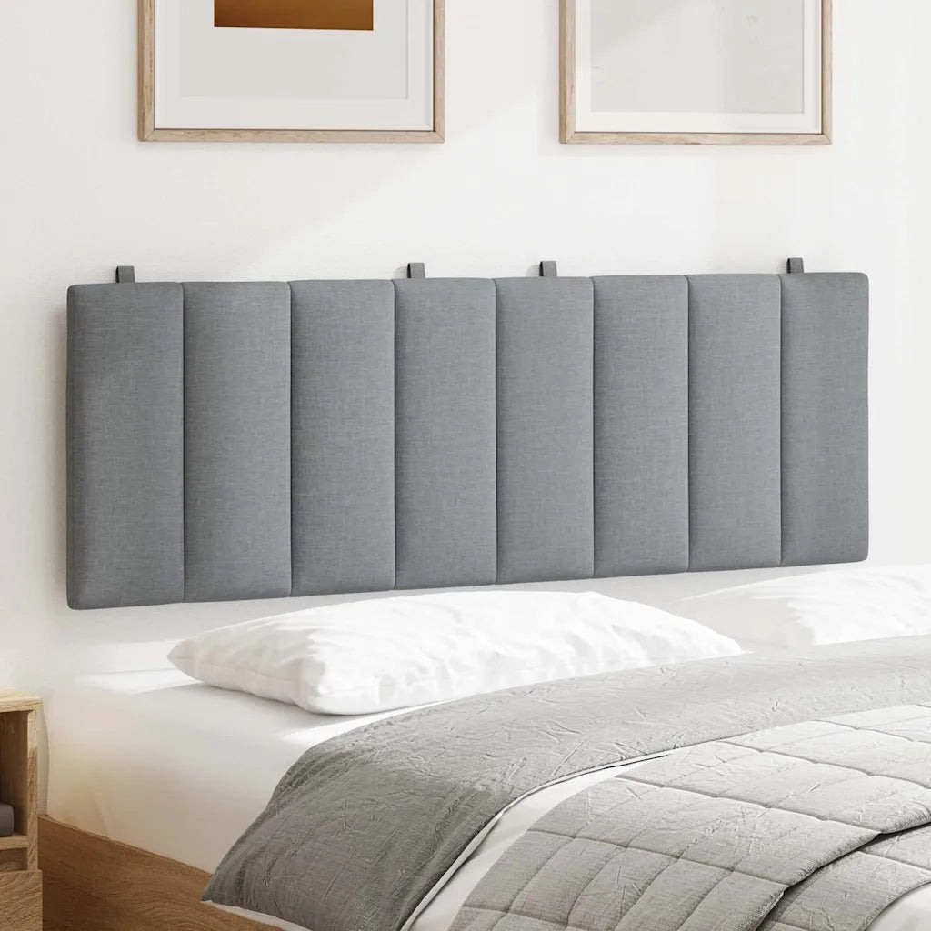 Cuscino Testiera Hanko Grigio Chiaro 140 cm in Tessuto 4019163