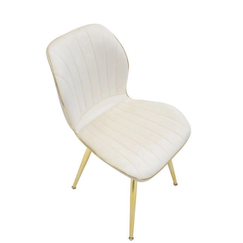 Sedia Paris Space Crema /gold Set 2 Pz cm 46x58x77