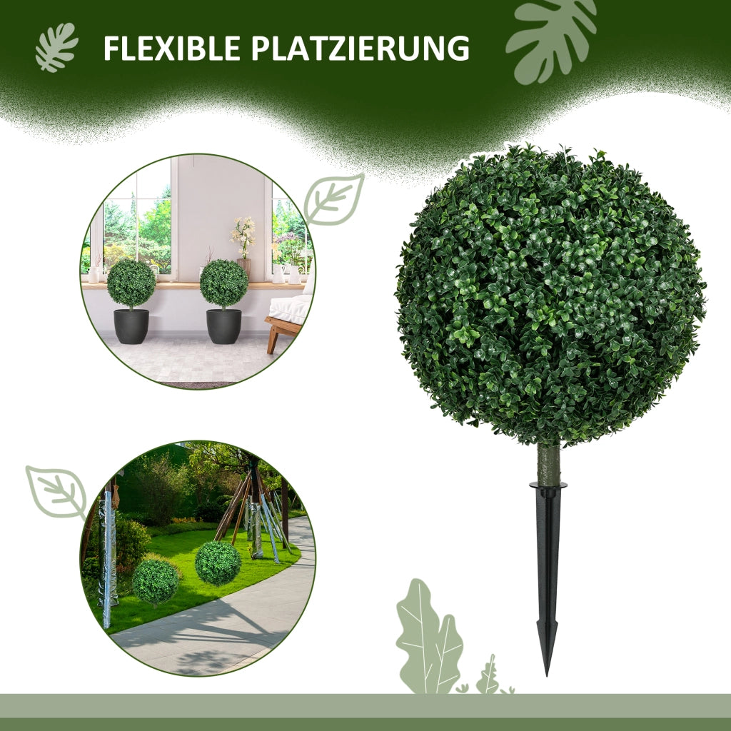 Buxus Artificiale Set 2 Pezzi ¨C zephmum ¨C 70 cm Verde