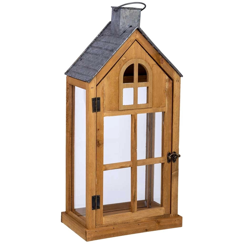 Lanterna in legno 25x15x53h cm