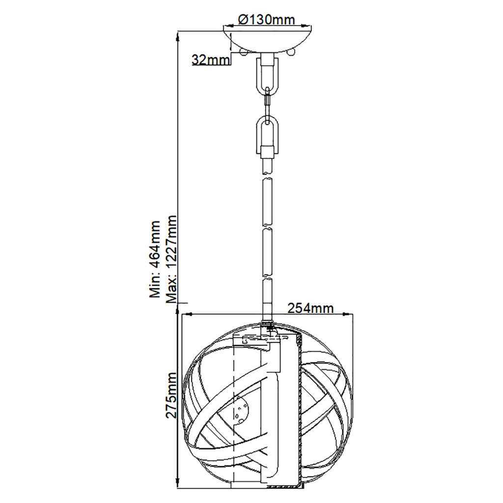 Lampada a sospensione esterna Vintage Ferro E27 40W Hinkley
