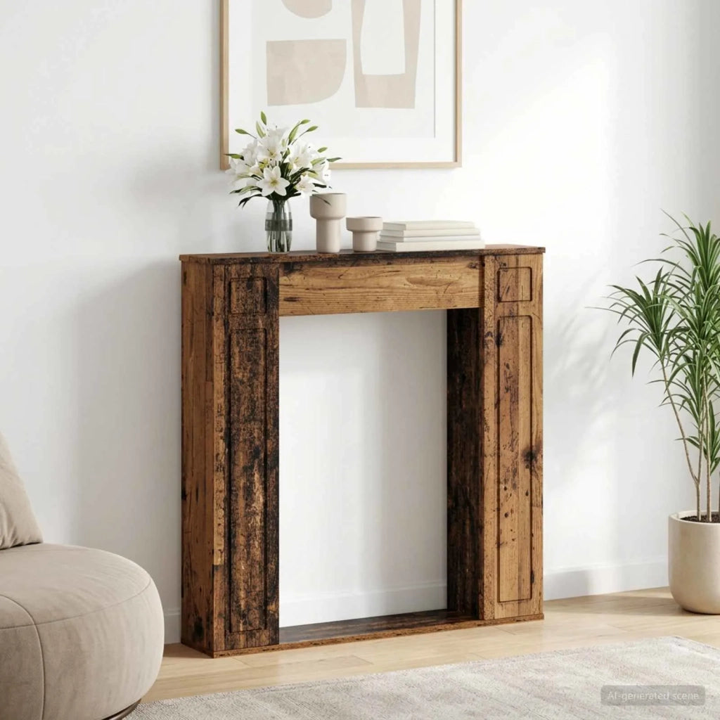 Cornice per camino Legno antico 100 x 20 x 100 cm 8006622