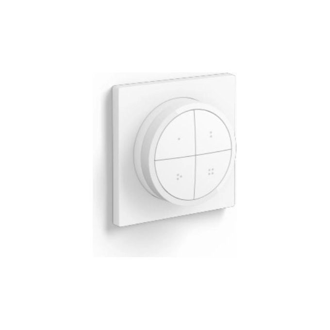 Philips 8719514440999 Hue Tap Dial Switch Interruttore Wireless ZigBee Bluetooth 4 pulsanti batteria CR2032 colore Bianco