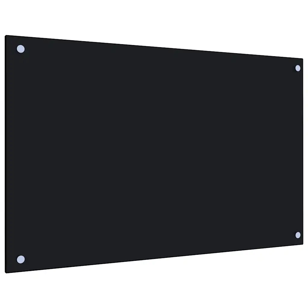 Paraschizzi per Cucina 2 pz Neri 80x50 cm in Vetro Temperato 3315799