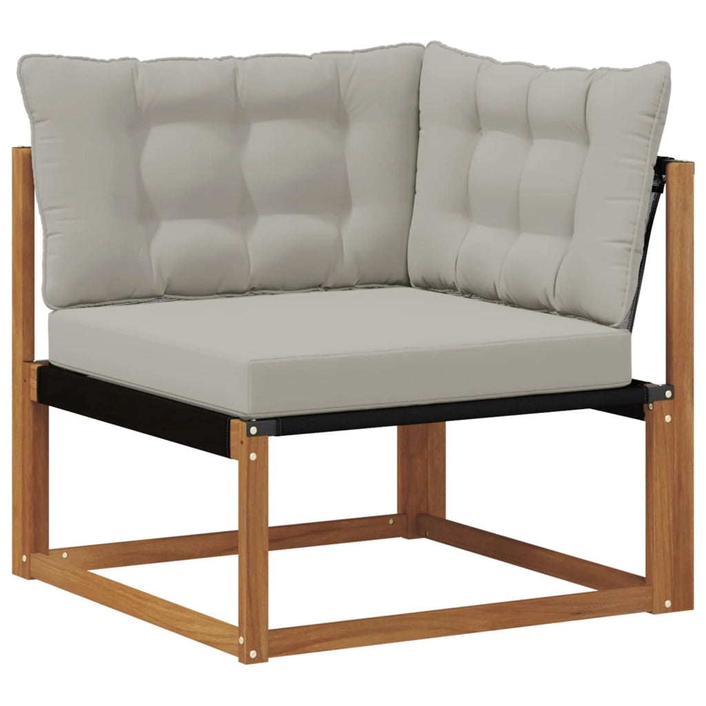 Set di divani da esterno 7 pcs Grigio Naturale e Chiaro 3369674