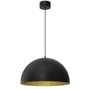 Lampada a sospensione nera oro Single Luminex E27 Ø50