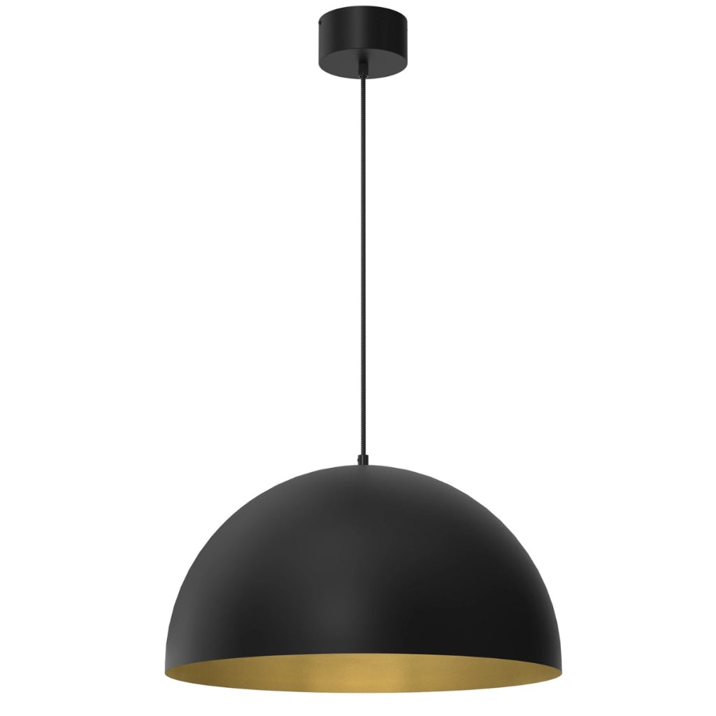 Lampada a sospensione nera oro Single Luminex E27 Ø50