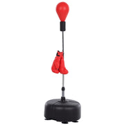 Punching Ball con Altezza Regolabile e Base ¨C Minimal ¨C Rosso 136-154 cm
