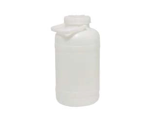 FUSTO A BOCCA LARGA IN POLIETILENE PER ALIMENTI SENZA RUBINETTO  lt.10  bocca ø cm.11  misure ø cm.22x40,7h.
