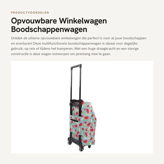 Carrello per spesa con alta capacità di carico - pieghevole - maniglia antiscivolo - impermeabile - contenitore rimovibile - deposito compatto - carrello per spesa portatile