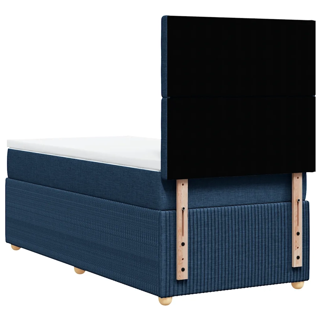 Giroletto a Molle con Materasso Blu 80x200 cm inTessuto