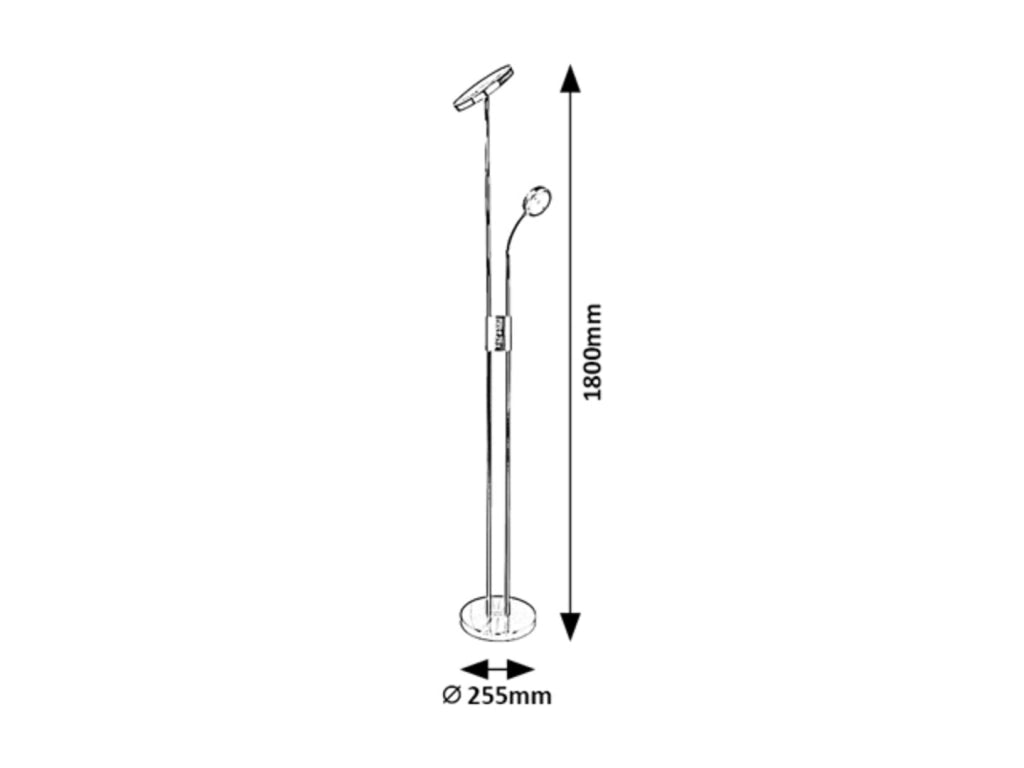 Lampada da terra cromata LED 23W con lettura Ophus Rabalux