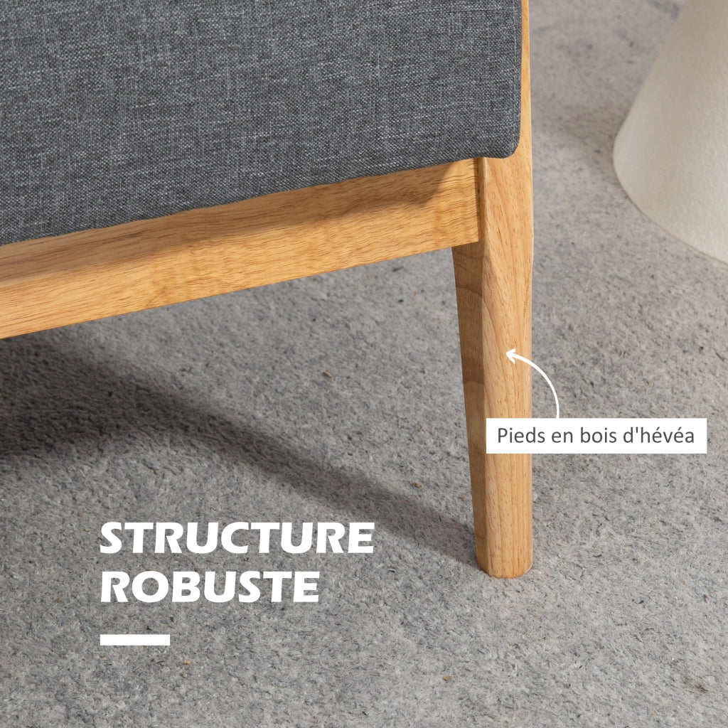 Divano 3 posti scandinavo ¨C zephmum ¨C grigio, imbottito