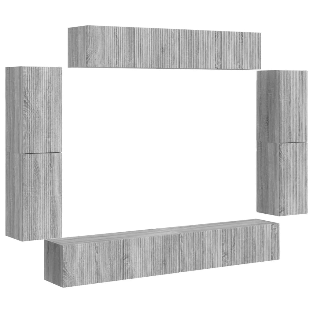 Mobile TV 8 pcs Grigio Sonoma 3409147