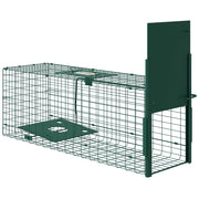 Gabbia Trappola per Animali Piccoli con Una Porta e Maniglia. 80x25x30 cm. Verde Scuro