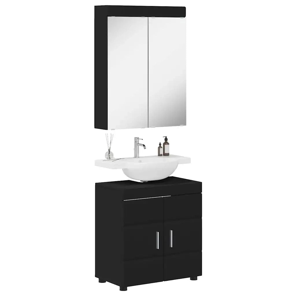 Set di mobili per il bagno TULUM Nero Legno multistrato